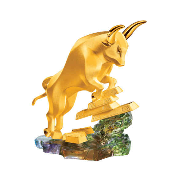 Treasure Ox Collection “Joyful Ox” Gold Figurine