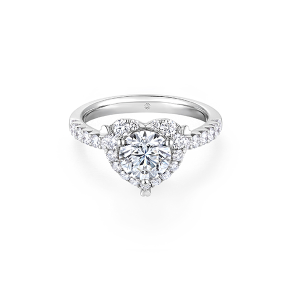 爱很美系列18K金（白色）钻石戒指